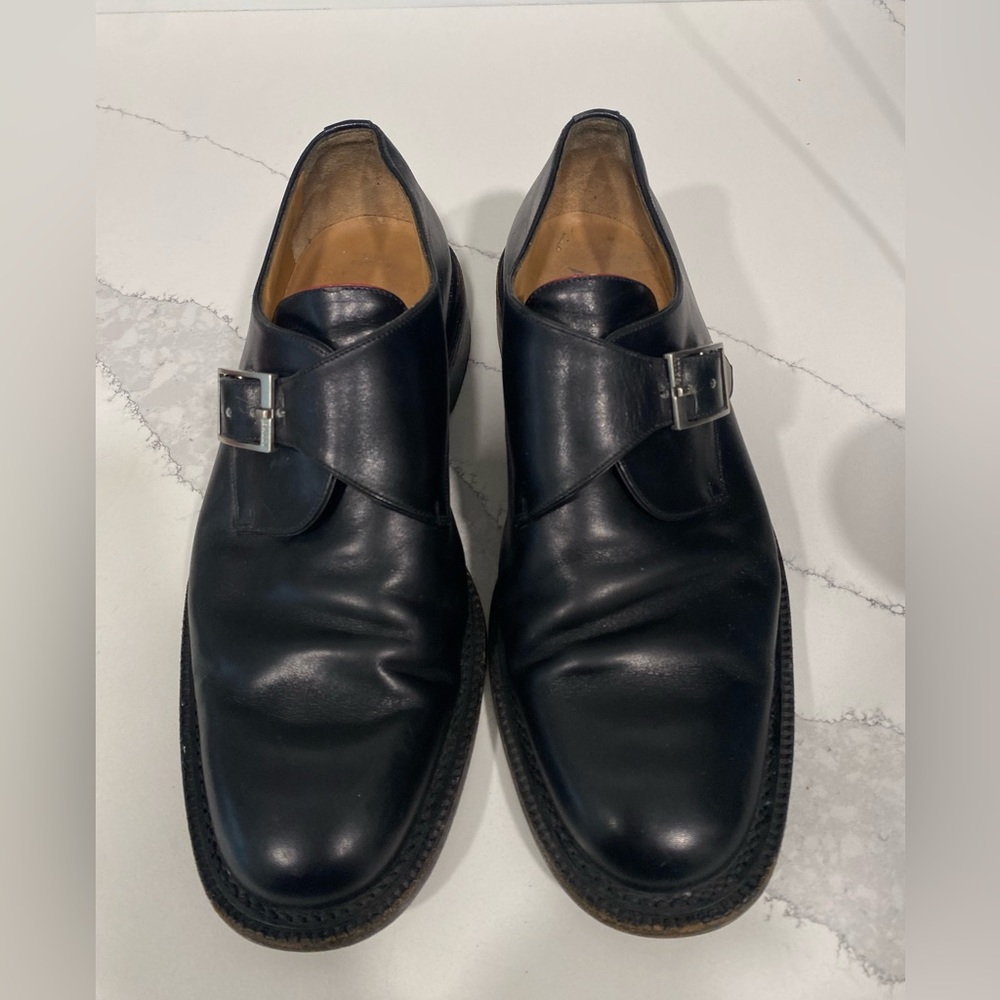Bally men’s black leather shoes size 9.5